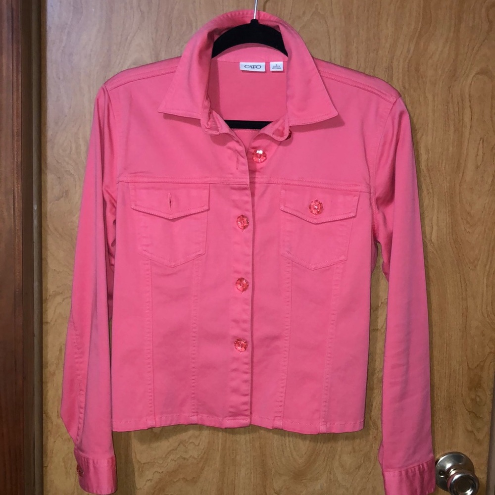 Denim-like cotton spandex coat